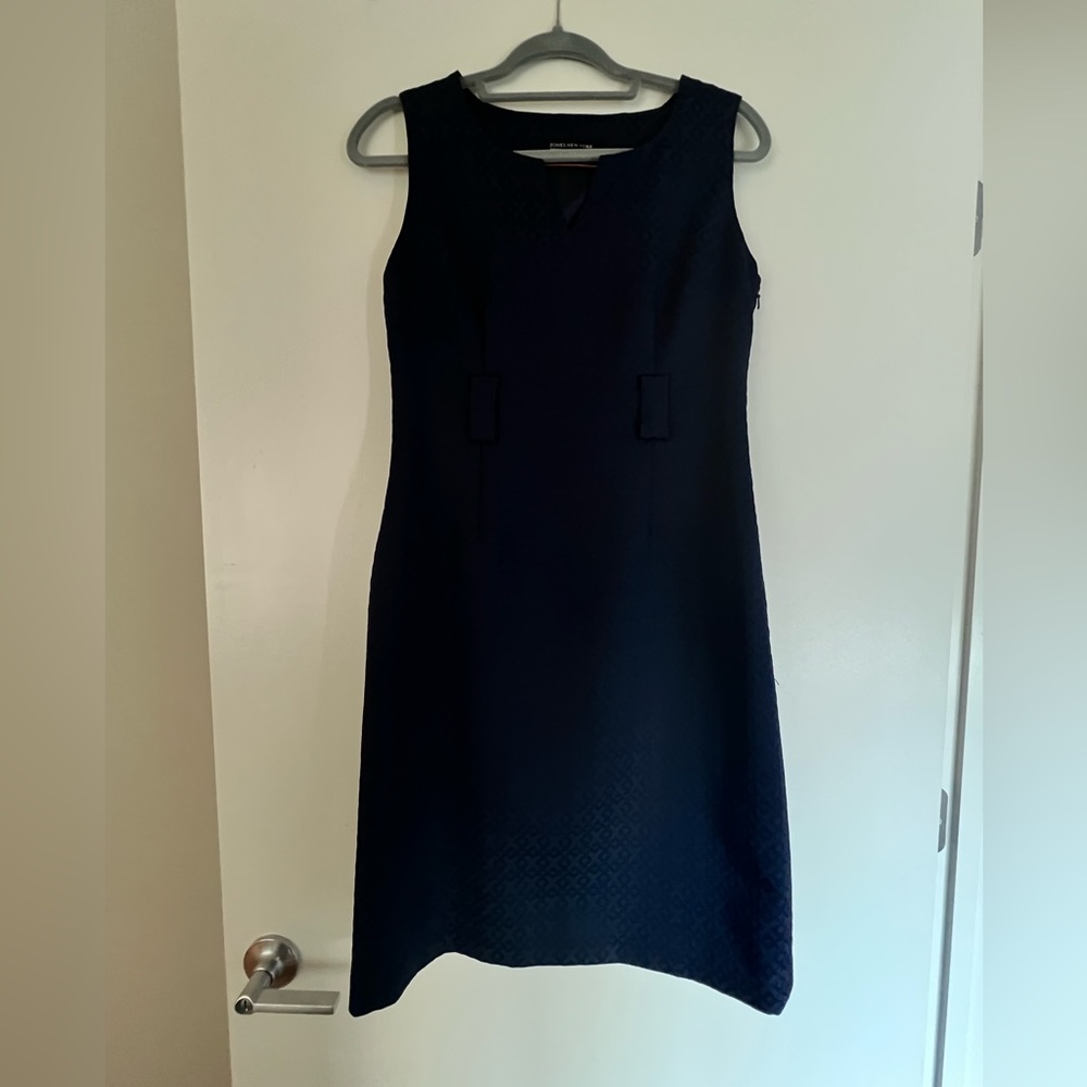Jones New York Dark blue with v neckline